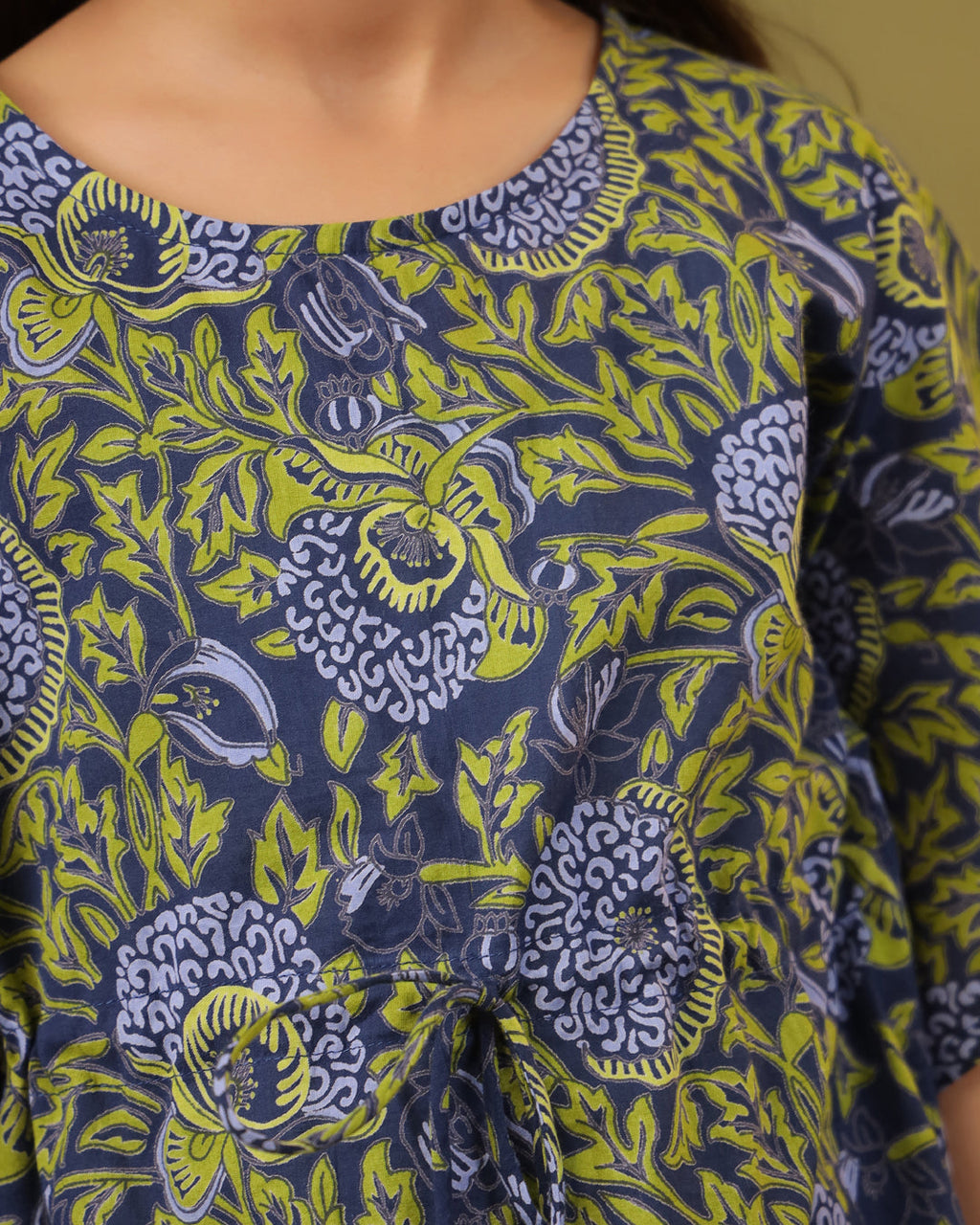 Kids Pure Cotton Green Colour Printed Night suits - SanskrutiHomes 