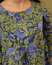 Kids Pure Cotton Green Colour Printed Night suits - SanskrutiHomes 