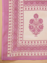 Purple Floral Printed Kurta Set with Dupatta - SanskrutiHomes 