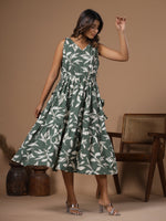 Floral Printed Ethnic Dress - SanskrutiHomes 