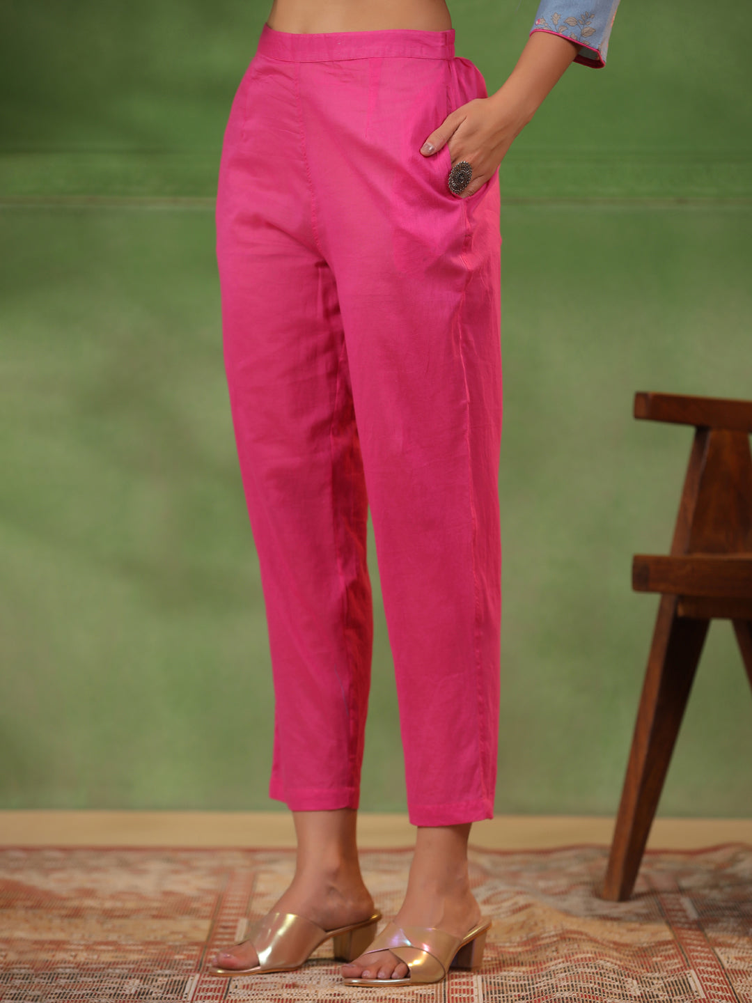 Floral Printed 3 pcs Cotton Kurta Set for Women - SanskrutiHomes 