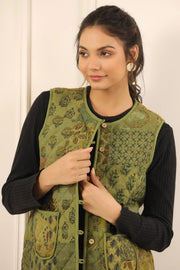 Printed women quilted jacket - SanskrutiHomes 