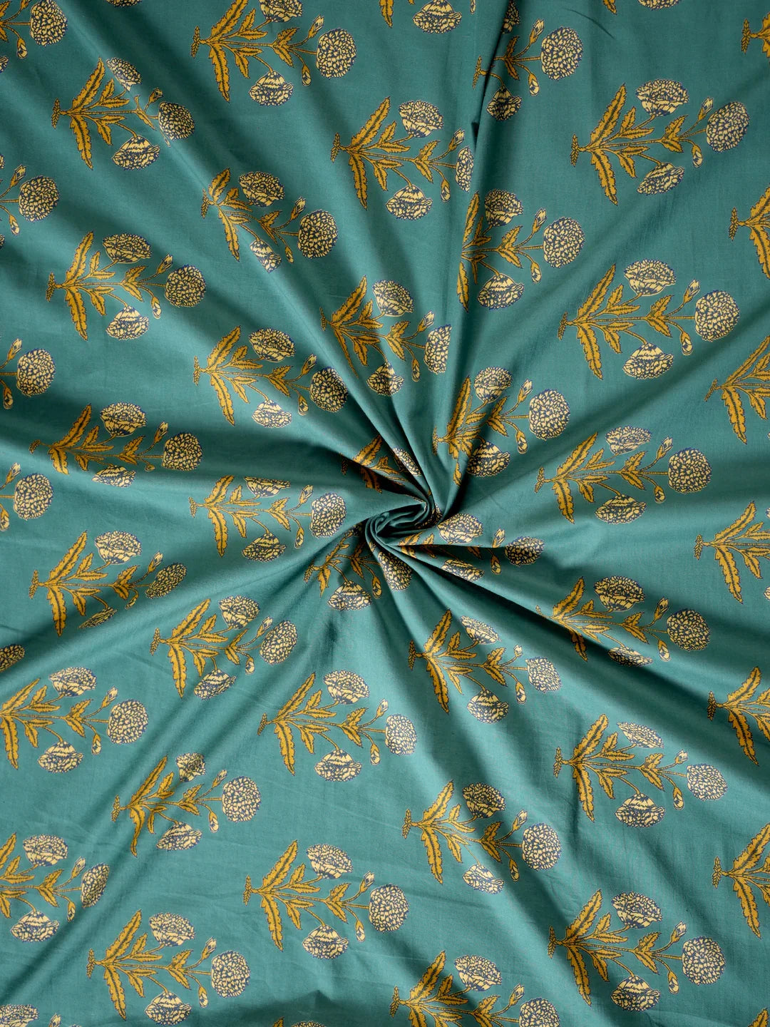 Pure cotton ethnic motif screen print fabric - SanskrutiHomes 