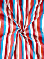 Pure cotton stripes screen print fabric - SanskrutiHomes 