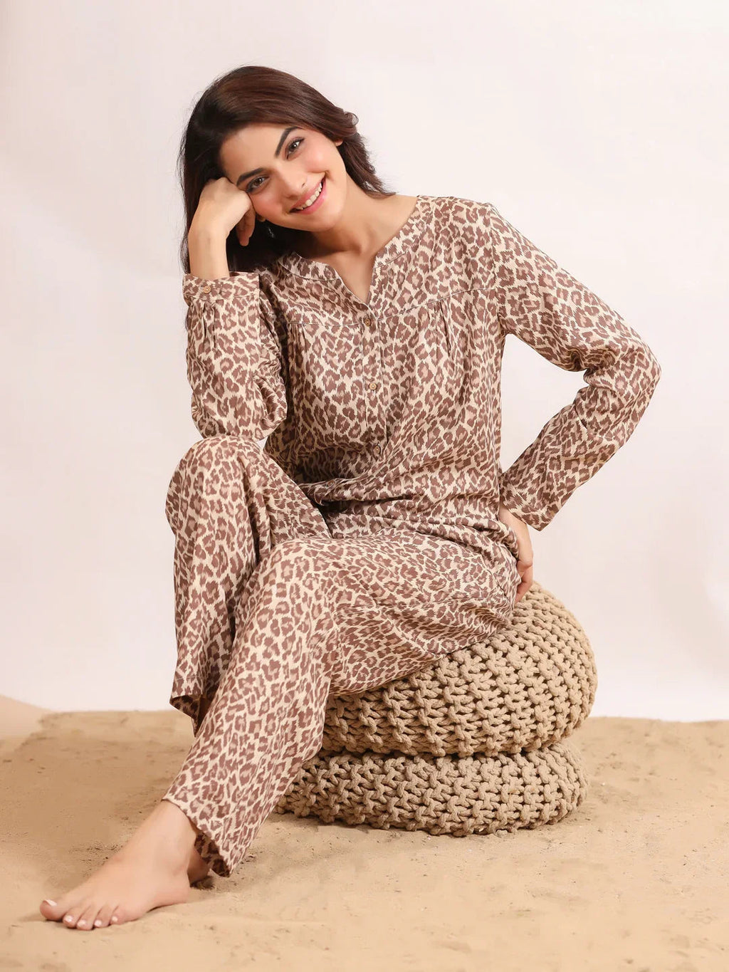 Bagera Printed Cotton Night SUIT - SanskrutiHomes 