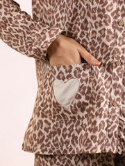 Panther print Viscose Night suits - SanskrutiHomes 