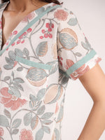 Women's Pure Cotton Floral Print Night suits - SanskrutiHomes 