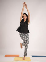 Sleeveless Pure Cotton Night Suit Set - SanskrutiHomes 
