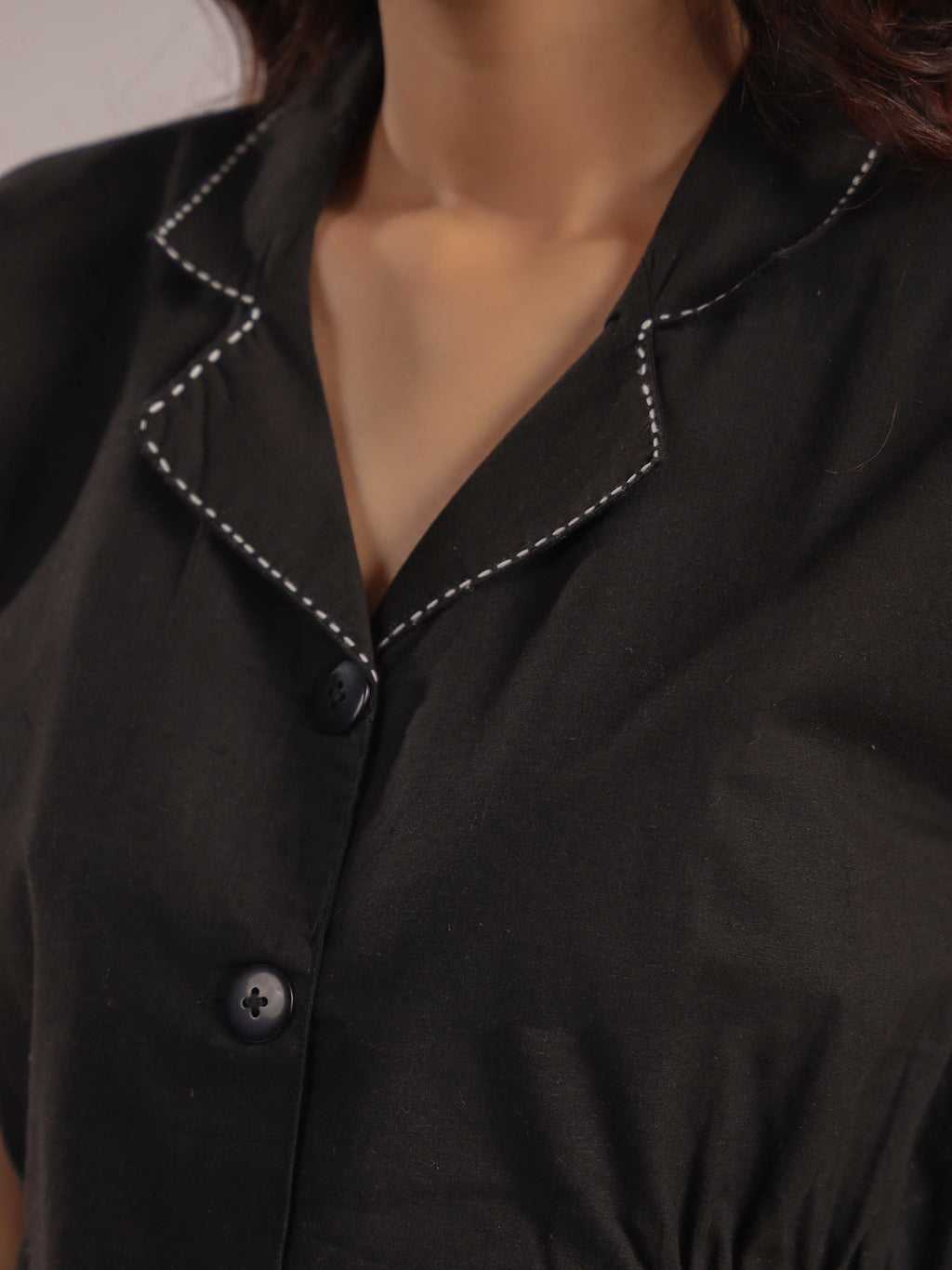 Sleeveless Pure Cotton Night Suit Set - SanskrutiHomes 