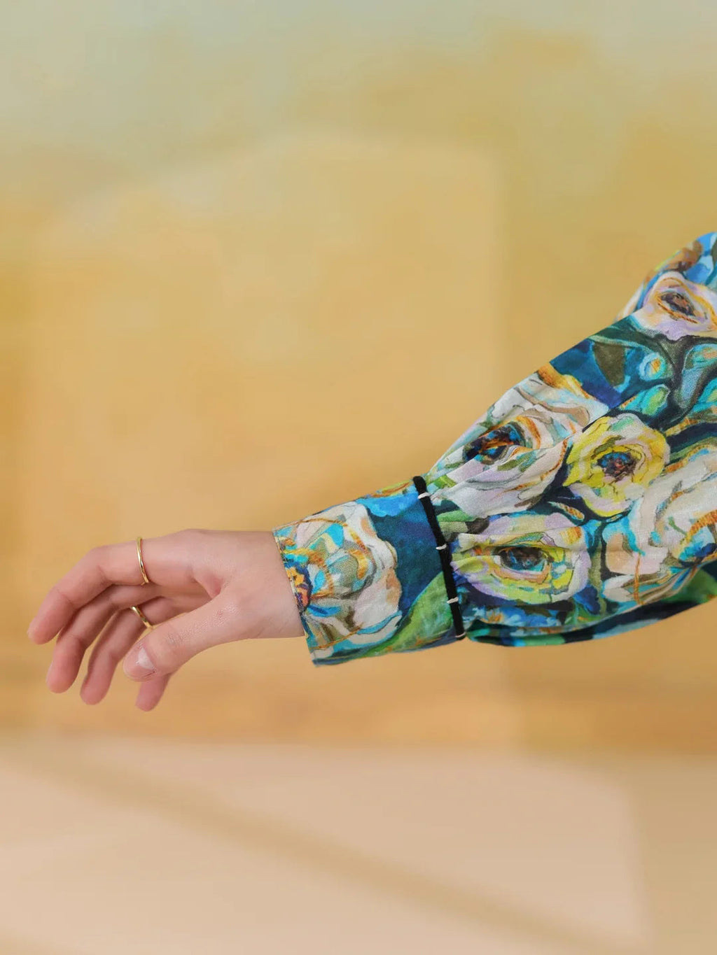 Blue floral shirt collar co-ord-set foe women and girls - SanskrutiHomes 