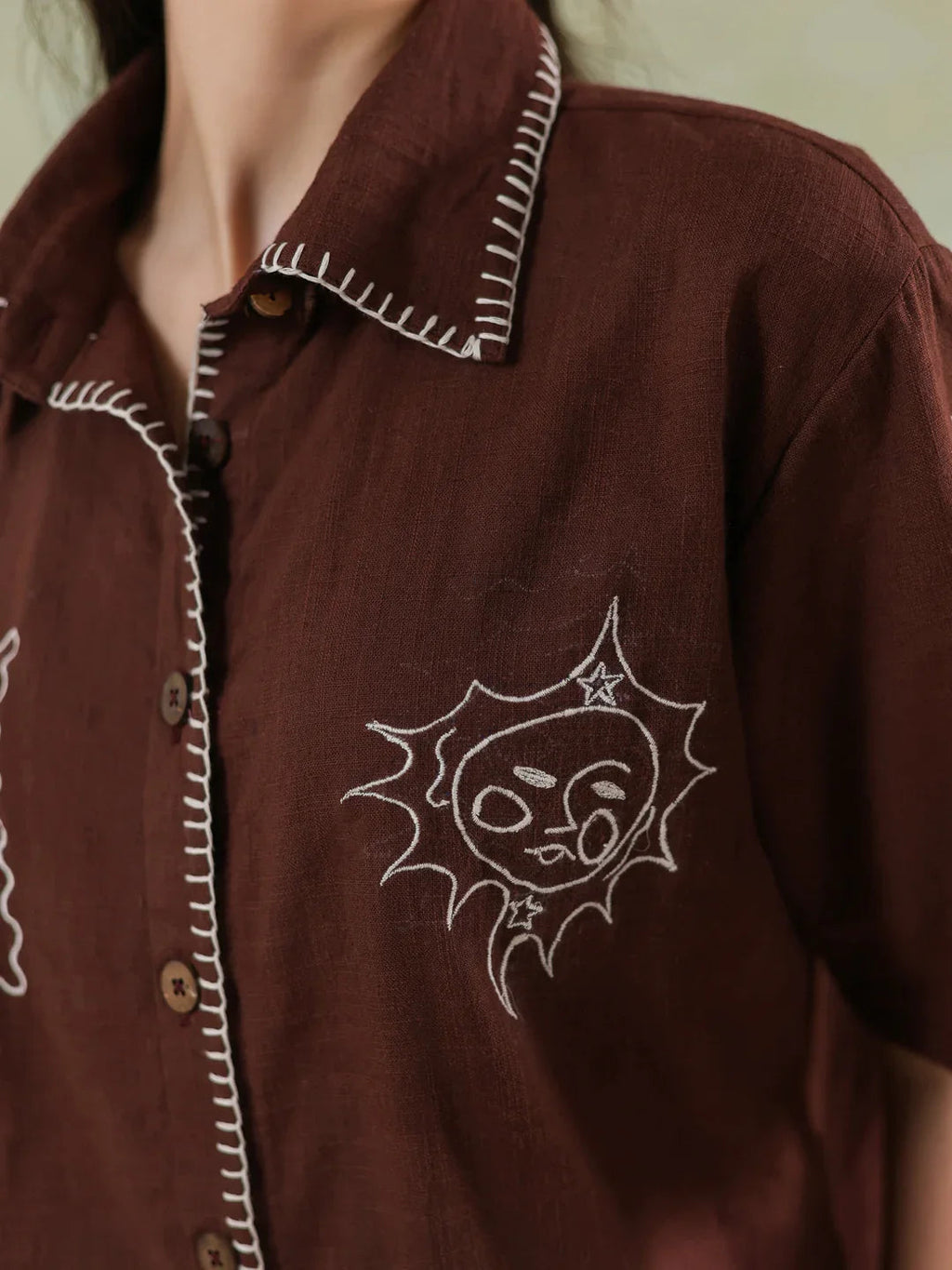 Brown Printed Cotton Co-ords Set for Women - SanskrutiHomes 