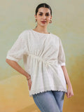 White Color Solid Top for Women - SanskrutiHomes 