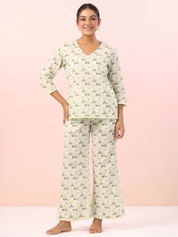 Panda Animal Print Cotton Night Suit