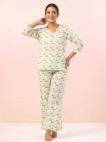Panda Animal Print Cotton Night Suit - SanskrutiHomes 