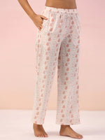Pink Animal Print Cotton Night Suit - SanskrutiHomes 