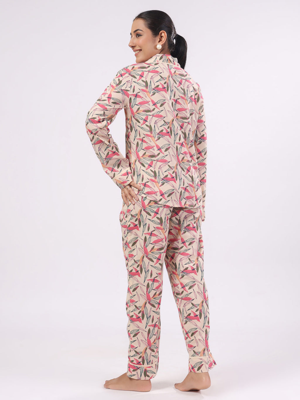 Cotton Flower Printed Night Suit Set