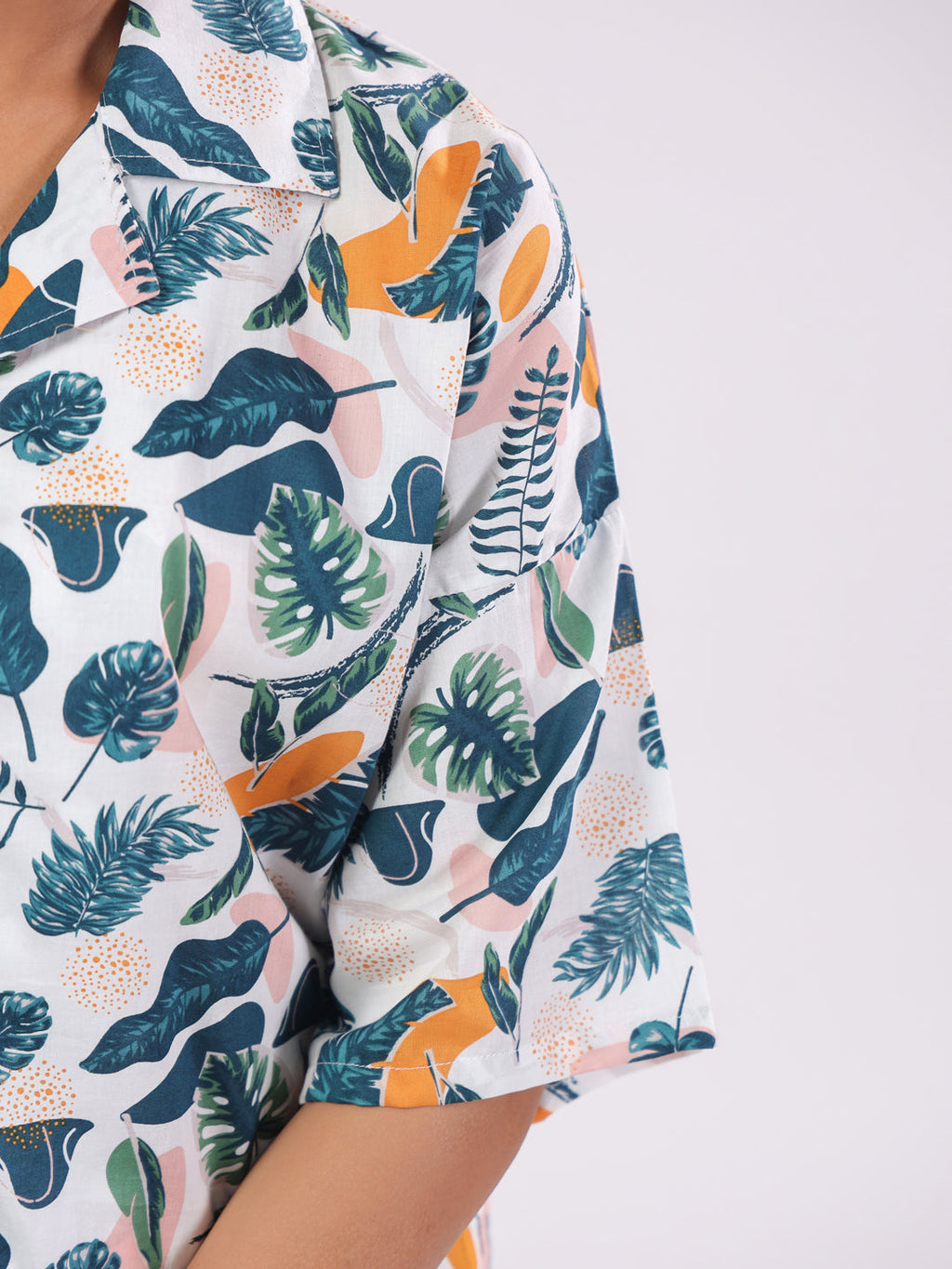 Women Floral Printed Cotton Night Suit