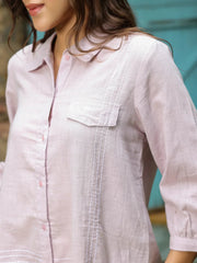 Light Pink Solid Print Co-ords for Women - SanskrutiHomes 