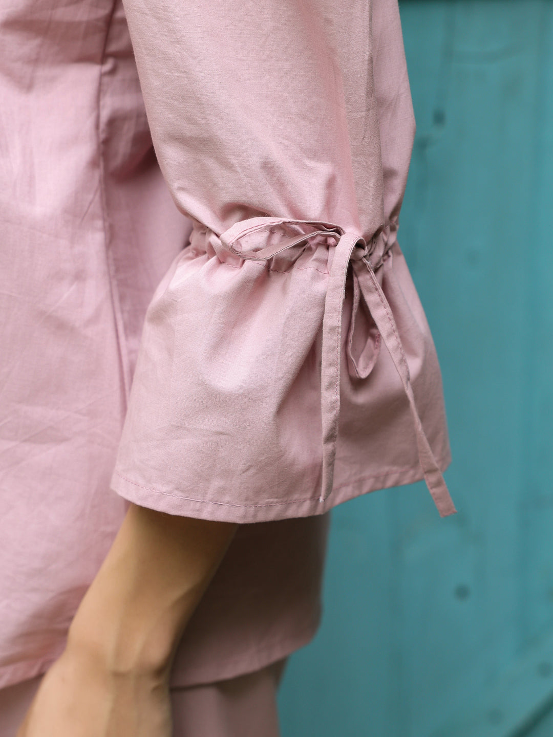 Pink Solid Print Co-Ords For Women