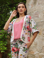 Set of 3 Printed Cotton Night Suit Set - SanskrutiHomes 