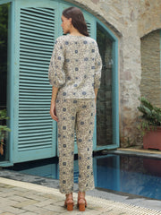 Floral Printed Cotton Co-ords Set - SanskrutiHomes 