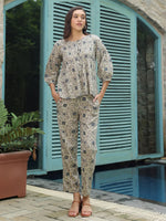 Floral Printed Cotton Co-ords Set - SanskrutiHomes 