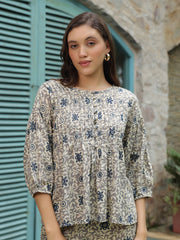 Floral Printed Cotton Co-ords Set - SanskrutiHomes 