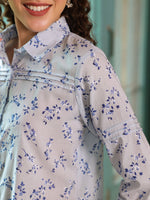 Floral Printed Cotton Night Suit Set - SanskrutiHomes 