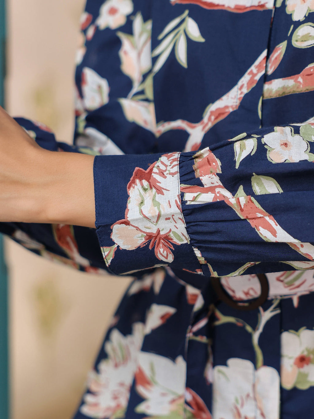 Blue Printed Cotton Co-ords Set - SanskrutiHomes 