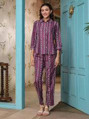 Cotton Printed Night Suit Set for Women - SanskrutiHomes 