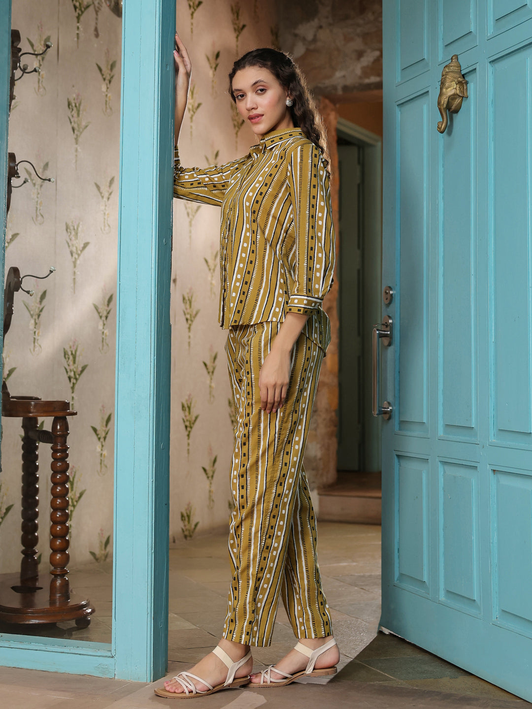 Cotton Printed Night Suit Set for Women - SanskrutiHomes 