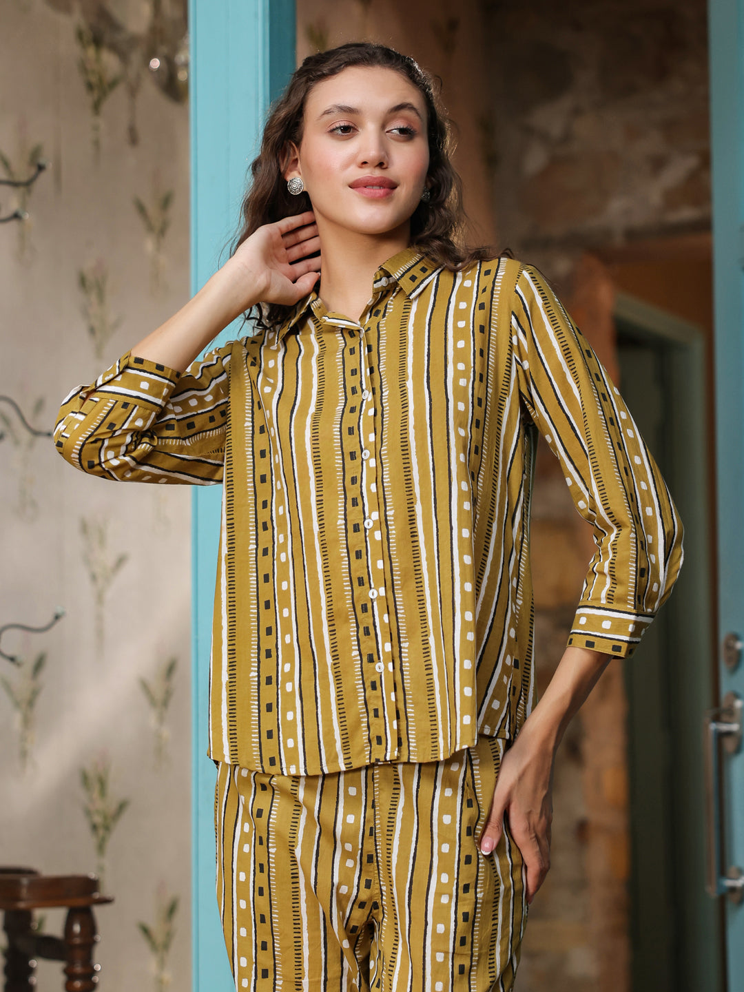 Cotton Printed Night Suit Set for Women - SanskrutiHomes 