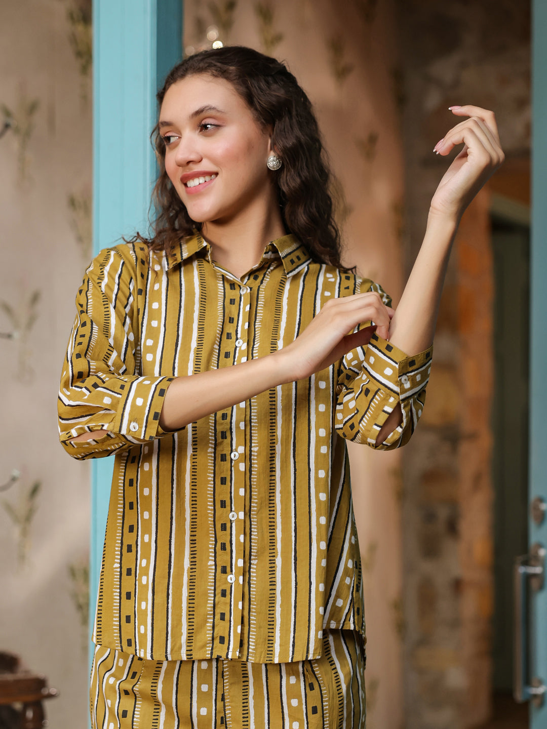 Cotton Printed Night Suit Set for Women - SanskrutiHomes 