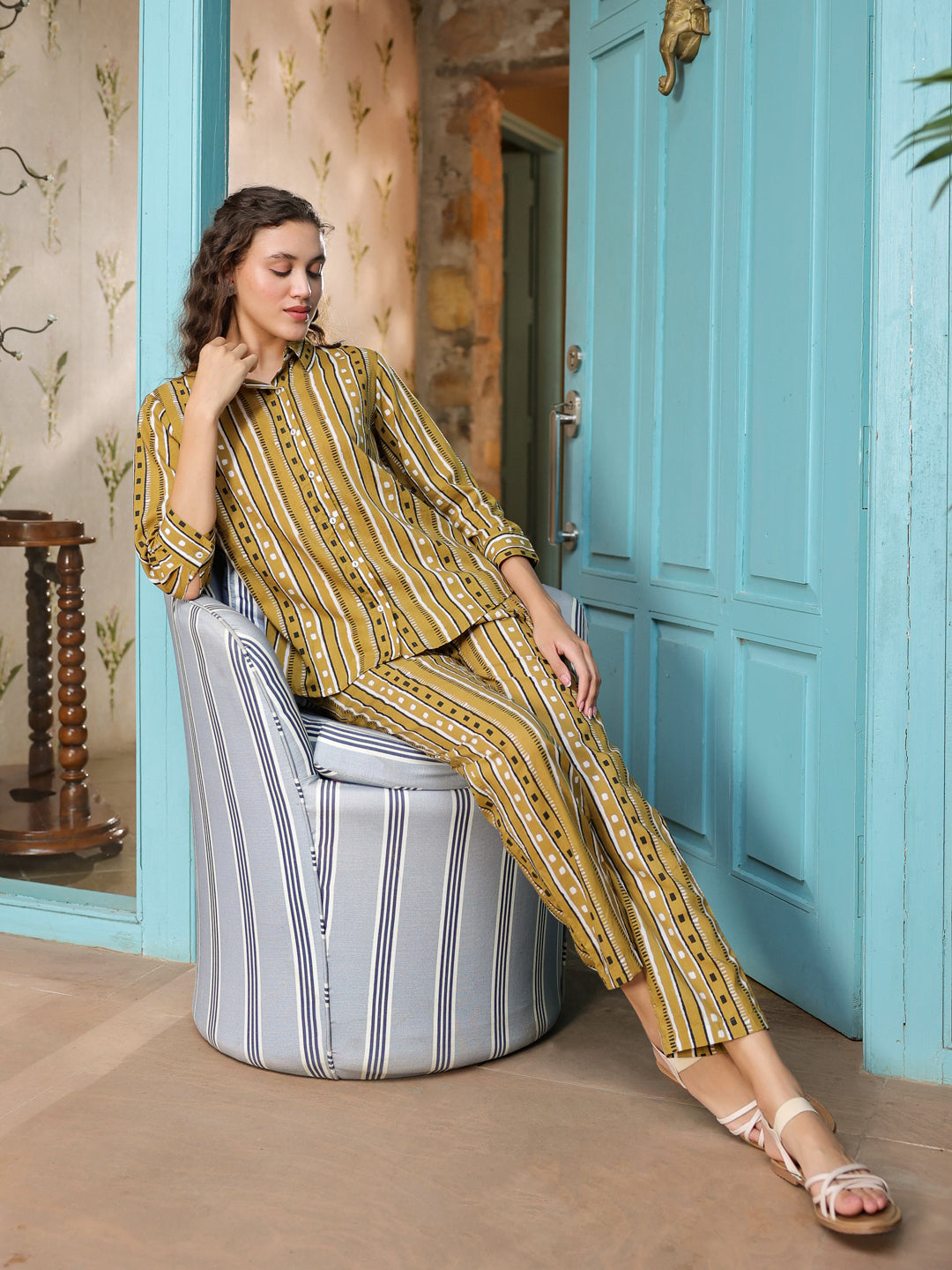 Cotton Printed Night Suit Set for Women - SanskrutiHomes 