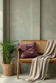 Brown Solid Velvet Cushion Cover With Soft Luxe Finish
