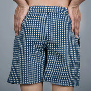 Sanskruti homes Blue Checks Men Boxer - SanskrutiHomes 