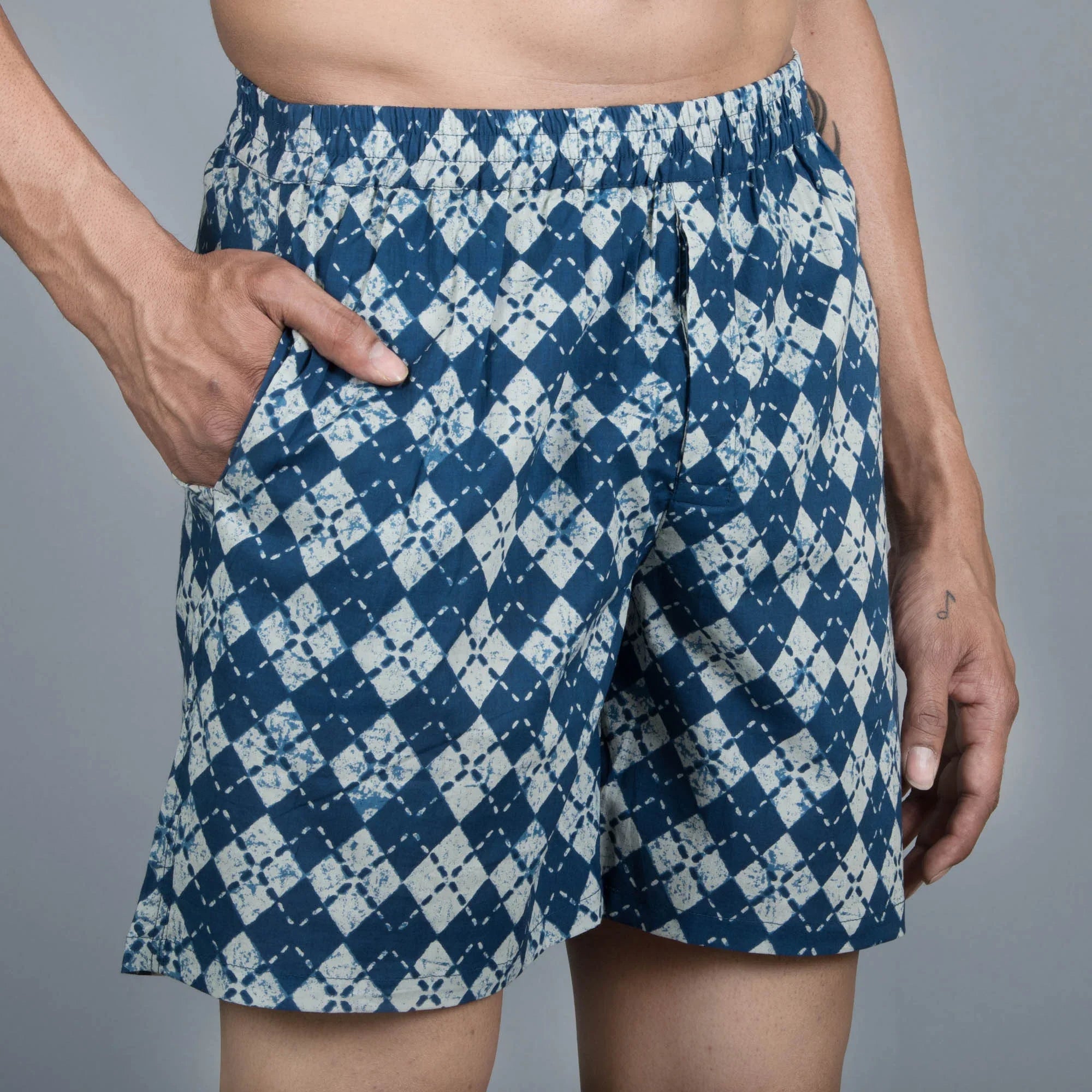 Sanskruti homes Indigo Printed Men Boxer - SanskrutiHomes 