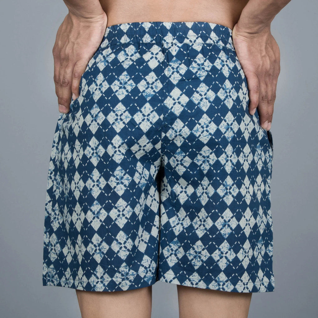 Sanskruti homes Indigo Printed Men Boxer - SanskrutiHomes 