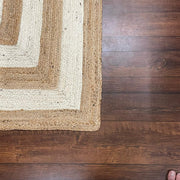 Hand-Woven Designer Jute Rug