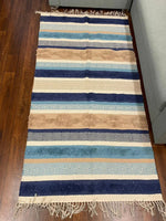 Hand-weaved 100% Cotton Multi-color Rug - SanskrutiHomes 