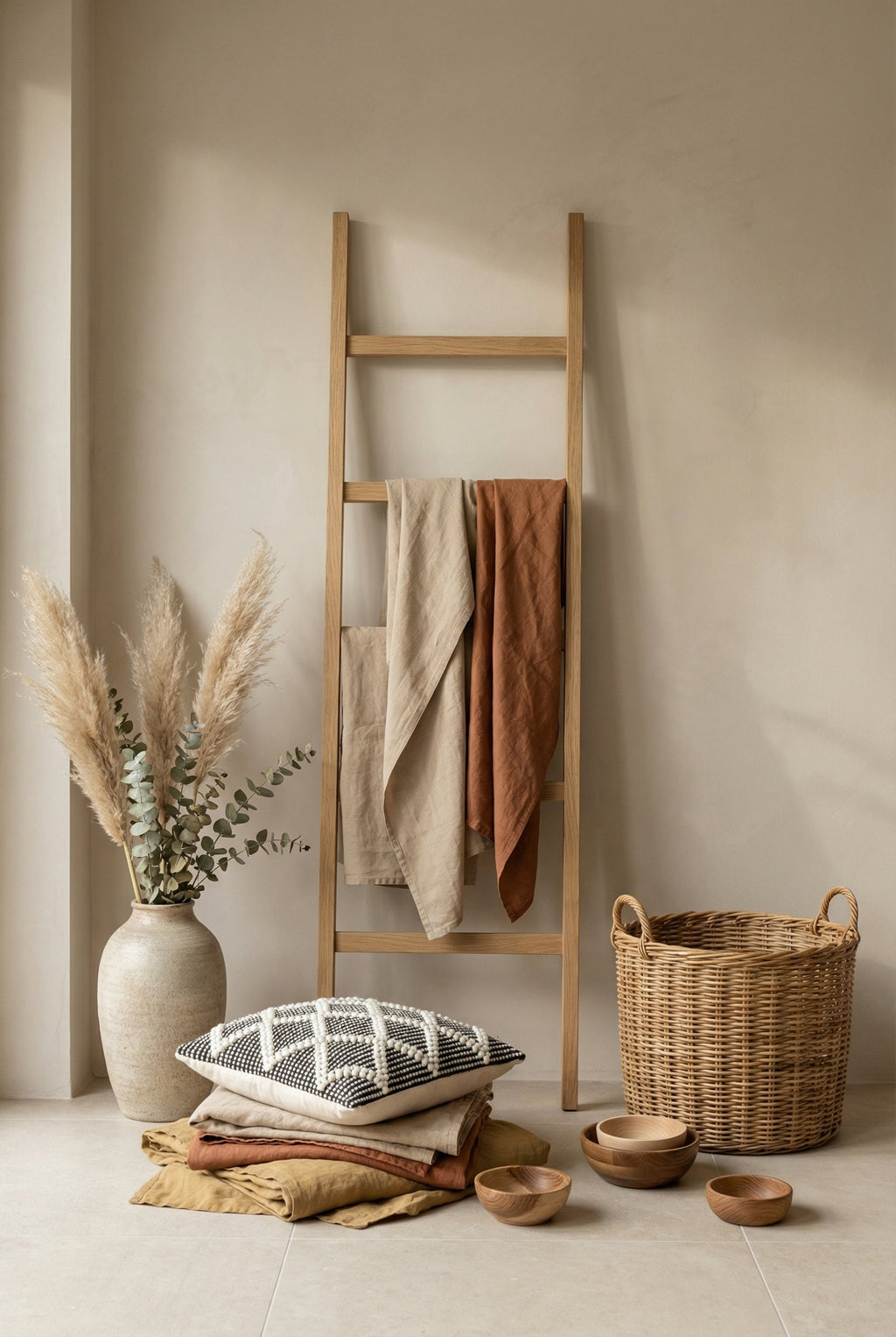 Black & White Embroidered Cotton Squared Cushion Cover