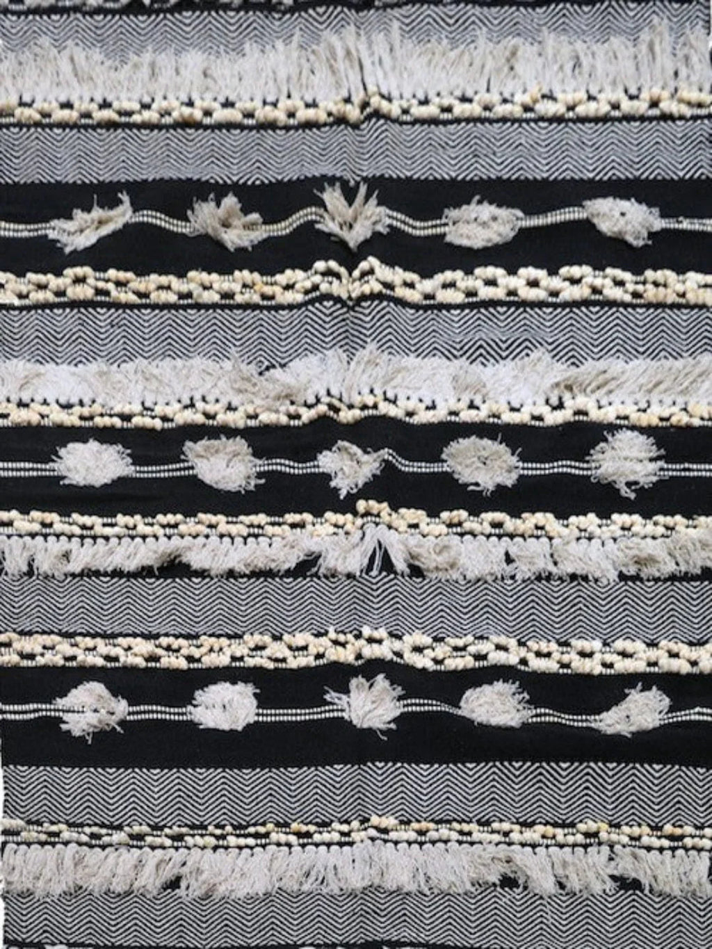 Hand-weaved 100% Cotton Grey Shade Rug - SanskrutiHomes 