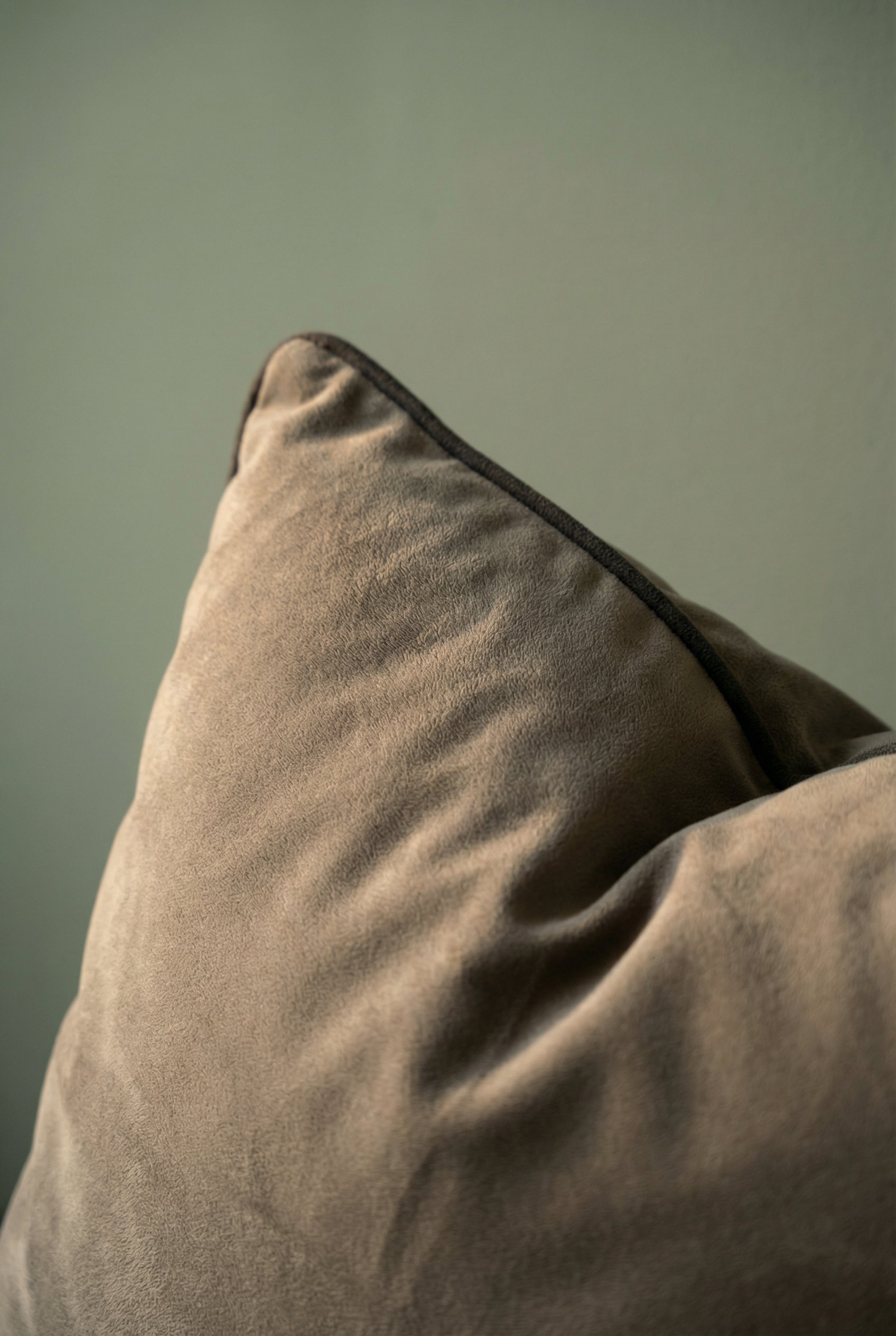 Brown Solid Velvet Squared Cushion Covers