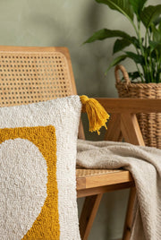 White Embroidered Cotton Washable Squared Cushion Covers