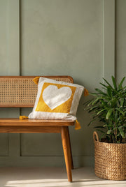White Embroidered Cotton Washable Squared Cushion Covers