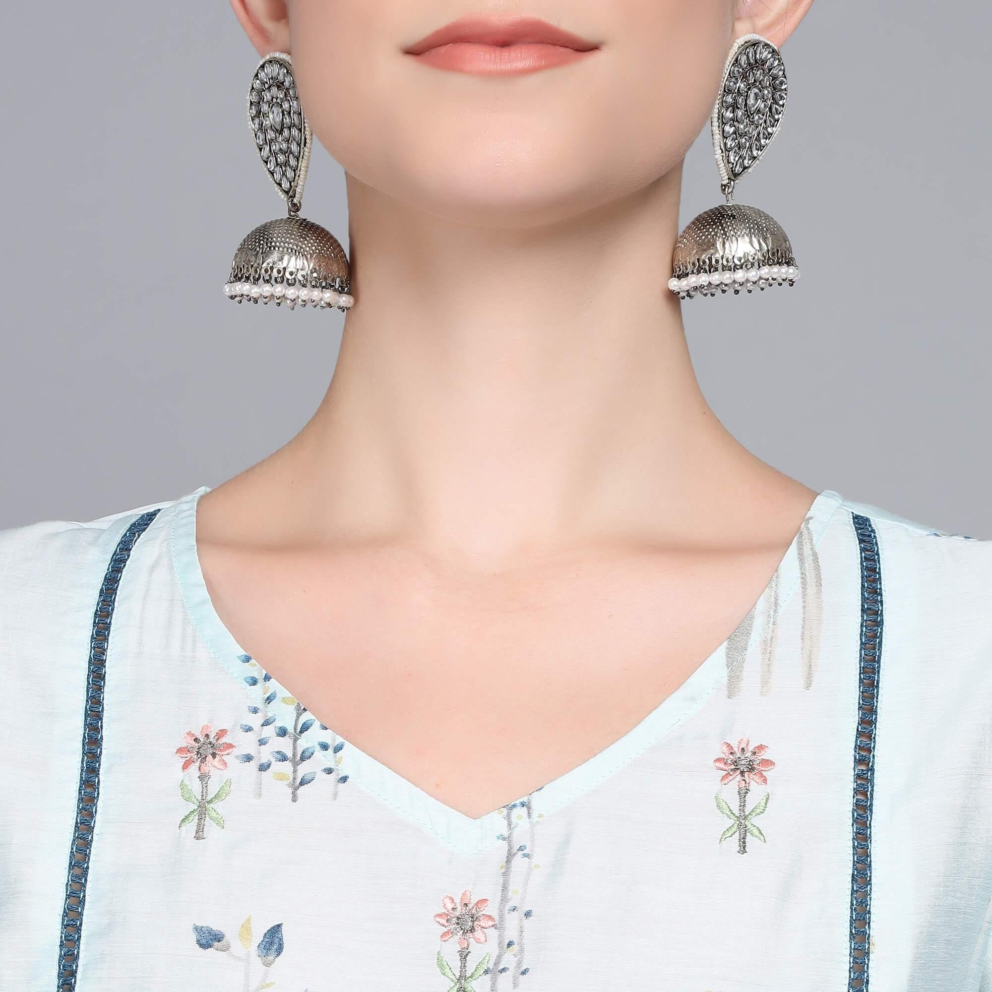 SKY BLUE MUSLIN WOMEN'S KURTA PAJAMA DUPATTA SET - SanskrutiHomes 